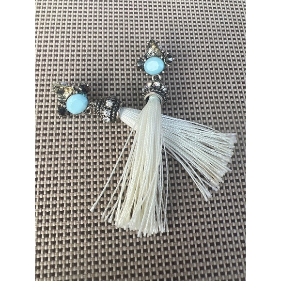 Tassel Rhinestone Earrings - Picture 3 of 4